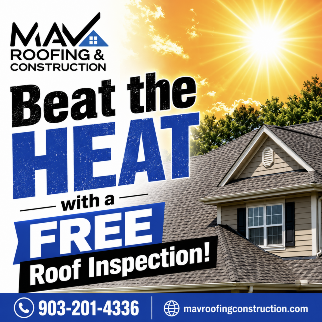 Mav Roofing Construction Summer Roof Inspections Farmersville TX